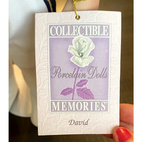 Camelot Rare Collectible Porcelain Hand Painted Sailor Doll with Bear with Stand - Picture 4 of 6